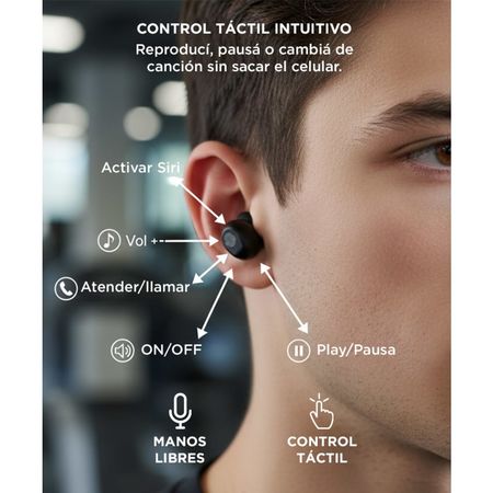 Auriculares Inalambricos Gadnic In-ear SH8 Bluetooth Running Deportes