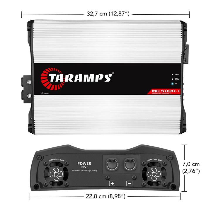 Amplificador Taramps MD 5000.1 5000W RMS Full Range Monoblock 1 Ohm Clase D - Vista 4