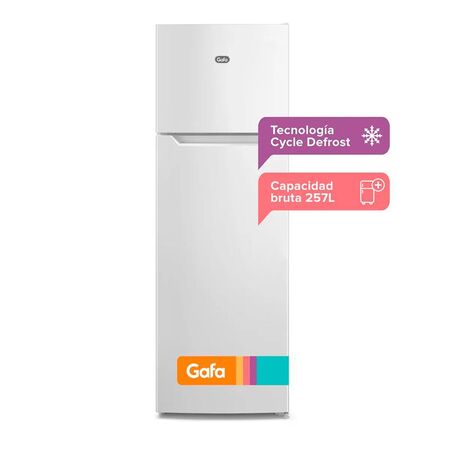 Heladera Gafa 257l Hgf252b Top Freezer Puerta Reversible Blanco