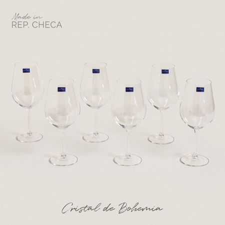 SET X12 COPAS DE CRISTAL DE BOHEMIA SARAH 690 ML