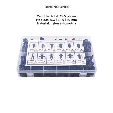 Kit de 240 Piezas Gadnic Herramienta De Extracción De Molduras Clips