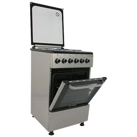 Cocina Electrica Plata 50cm 4 Hornallas Grill Turbo Tapa Dalton