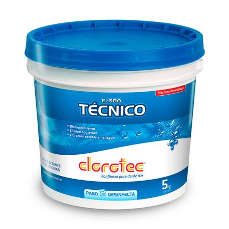 Cloro Granulado Técnico Disolución Lenta Clorotec 5Kg - Rex