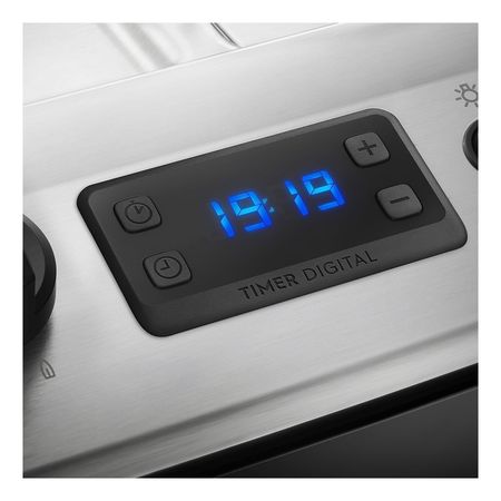 Cocina Electrolux 76DXR a Gas 5 hornallas acero inoxidable 125.1L con horno doble Grill eléctrico