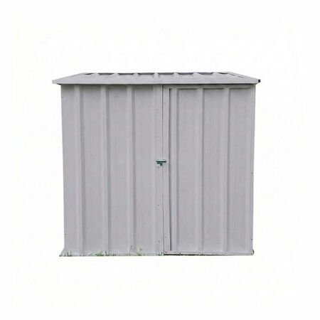 Armario Deposito Galpon de jardin Casi 2x1x2 Techo 1 agua Gris DON ACERO