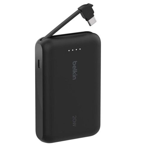 Power Bank Belkin with 20W PD + Integrated USB-C Cable 10K Negro - Vista 2
