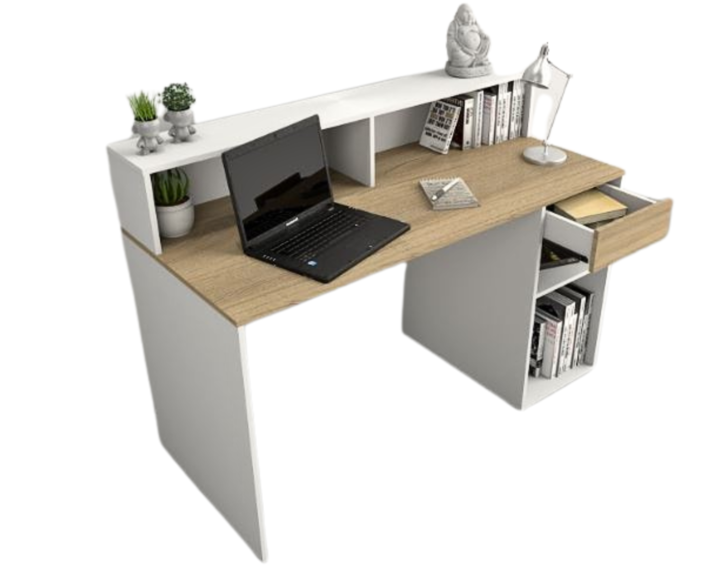Escritorio Linea Home Con Repisa Y 1 Cajon 3049 Olmo/Everest Tables - Vista 1