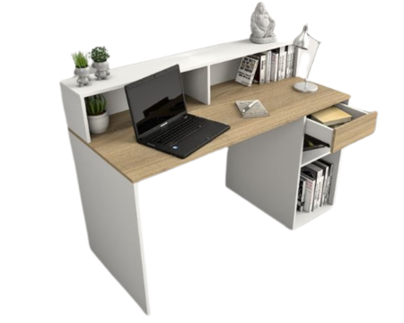Escritorio Linea Home Con Repisa Y 1 Cajon 3049 Olmo/Everest Tables