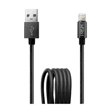 CABLE FOXBOX USB PRISM USB A LIGHTNING, NEGRO, 1.25M  (2192)