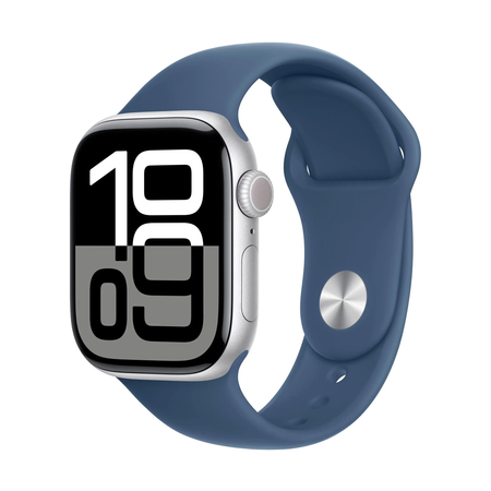 Smartwatch Apple Watch Series 10 46mm Gps Silver Aluminium Sport Band Denim M-l