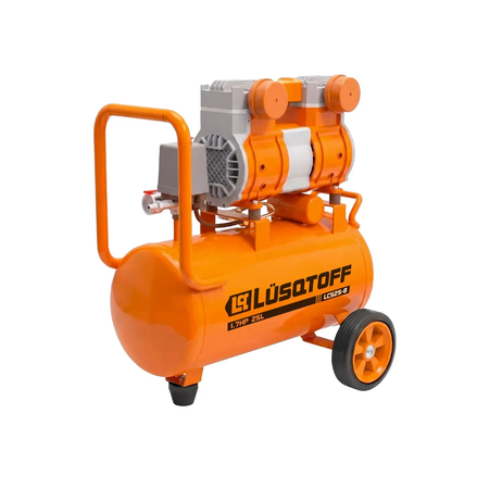 Compresor de Aire 25L Lusqtoff LCS25-8 Sin Aceite Silencioso 1.7Hp