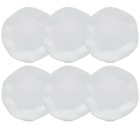 Ryo Blanco - Set X6 Platos Postre 21.5 Cm Porcelana Oxford