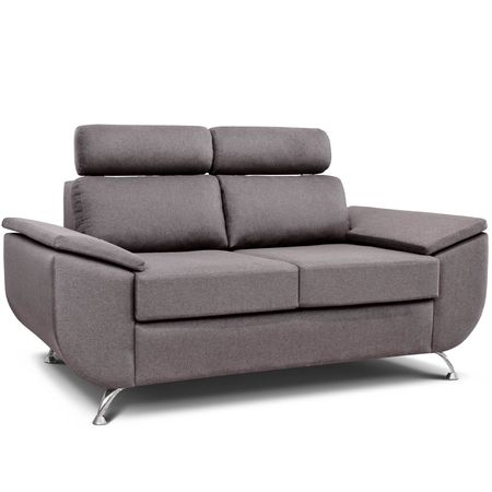 Sillón 2 Cuerpos Berlín Moderno Tela Shot Antimanchas Stone Espácity
