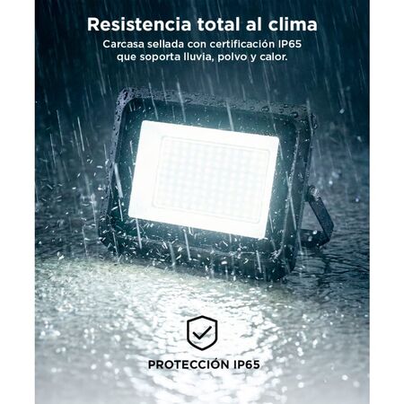 Reflector Led Blanco Gadnic 100W Exteriores Alta Potencia 6500k
