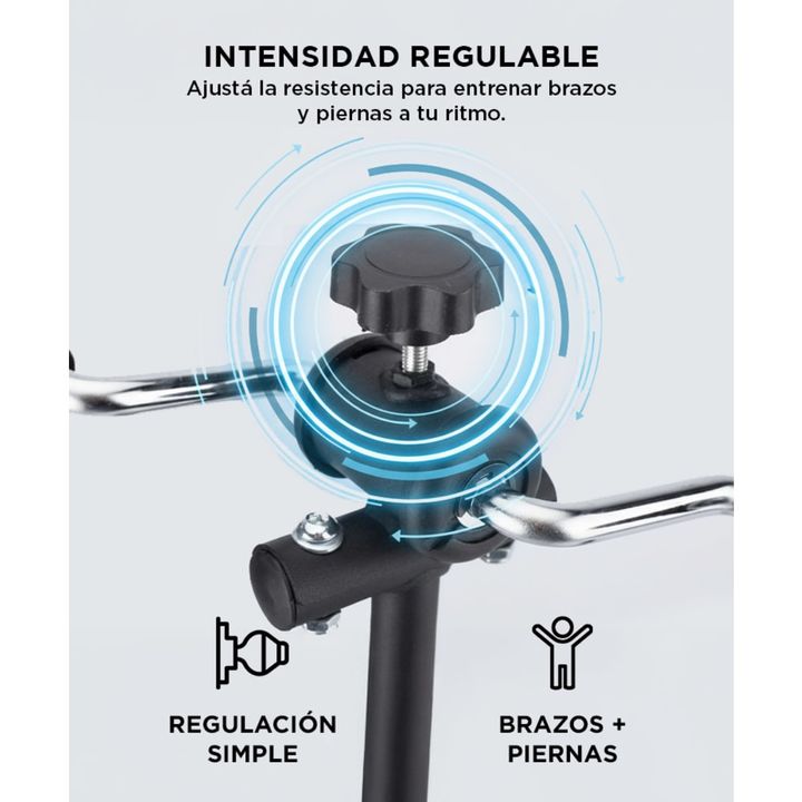 Bicicleta Fija Gadnic F-3050 Resistencia Ajustable Piernas y Brazos Rehabilitación y Cardio - Vista 3