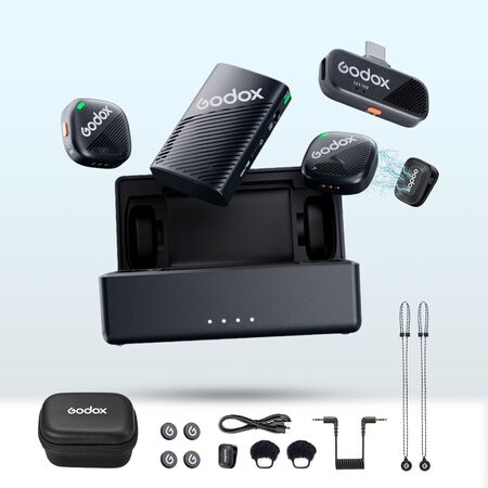 Micrófono Inalambrico Godox Cube C Combo Kit 1 24 bits 40 horas 115 dB 300 m