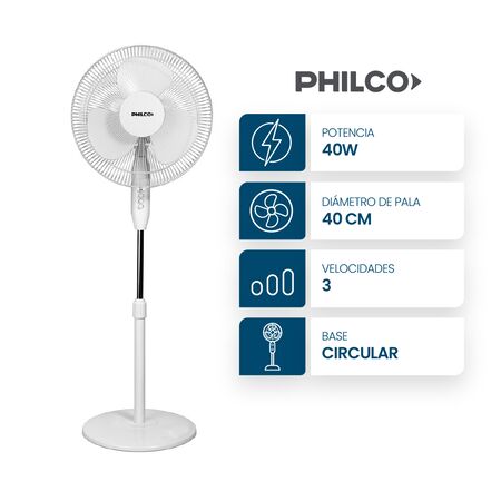 Ventilador De Pie 16" 50w 3 Velocidades Philco VPP1624P