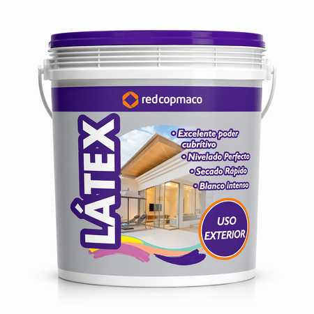 Pintura Látex Exterior 20 Litros Copmaco Emapi Blanco Alta Cobertura Para Paredes Exteriores