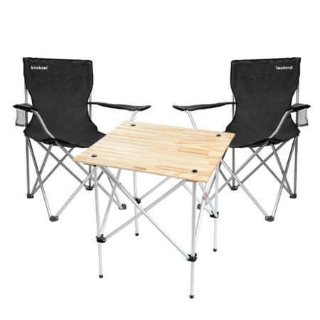 Set Camping de Mesa plegable 2 Sillones Director Portatil