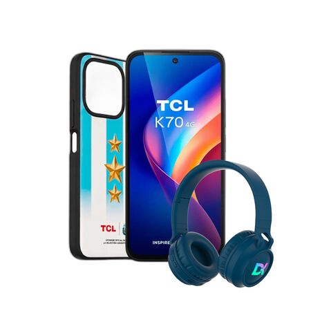 Combo TCL K70 12GB+128GB Midnight Black + Auriculares Vincha Dekkin