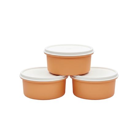 Set X3 Contenedores  Mini Tap Tik N°1 Redondos 550ml - Colombraro