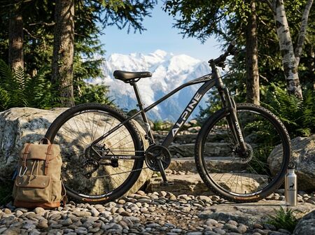 Bicicleta R29 Acero J22fa025 Talle M Gris Plomo Alpine