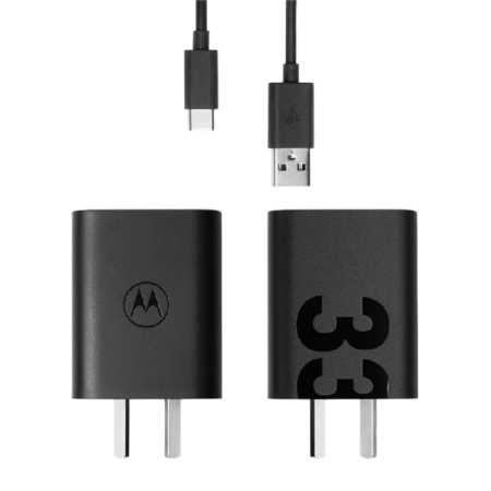 Cargador con cable Motorola 33w