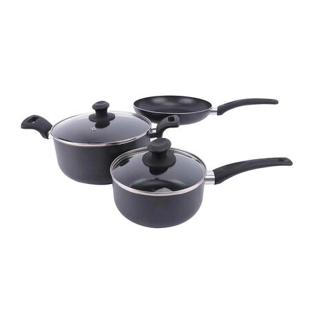 BATERIA DE COCINA DE 3 PIEZAS SELECTA NEGRA