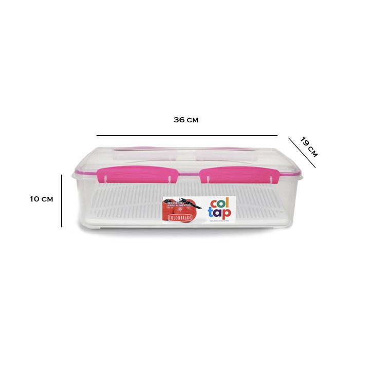 Contenedor De Alimentos Coltap Nº 8 Rectangular - Colombraro - Vista 2