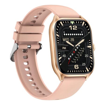 Smartwatch deportivo Nictom NT07 rosa con llamadas, Bluetooth y notificaciones para Android e iOS