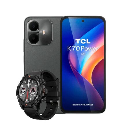 Combo TCL K70 Power 4+256GB Gris + Smartwatch Dekkin GPS AMOLED 1.43"