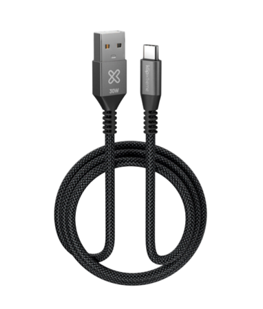 CABLE KLIPXTREME KX POWER GO USB-A TO USB-C CABLE  30W 480mbps 3.3ft/1.80m BRAIDED (KAC-050-6FT)