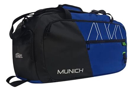 Bolso Deportivo Munich Tijuca Liviano Grande Reforzado Azul oscuro Liso