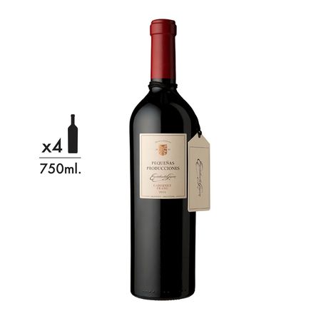 Vino Tinto Pequeñas Producciones Cabernet Franc Caja x 4