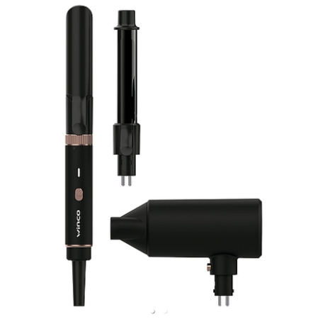 Set de belleza Winco 3 en 1:  Secador De Pelo + Planchita + Buclera