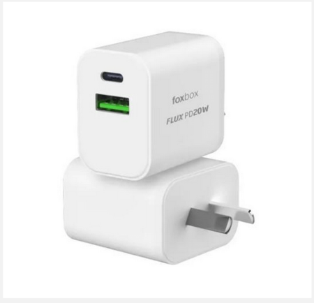 CARGADOR FOXBOX FLUX 20W BLANCO (7987)