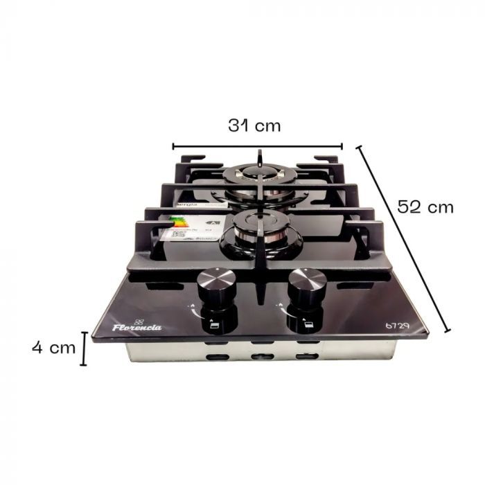 ANAFE FLORENCIA FLOR6729 GN MESADA DE VID.2 HORN. - Vista 3