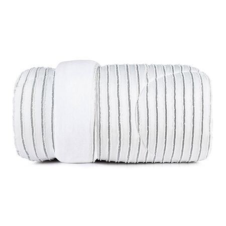 Acolchado Queen Size Altenburg Blend Sense Raya 5423.0 Blanco Negro