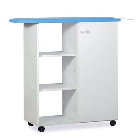 Tabla de Planchar + Organizador Con Ruedas Maximo Acapulco Blanco