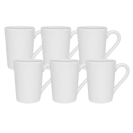 Set X 6 Jarros Mug 230 Cc Blanco - Oxford