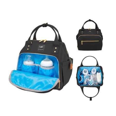 Cartera Bandolera Mujer Maternal Con Bolsillo Termico Para Mamadera EB400 Negro