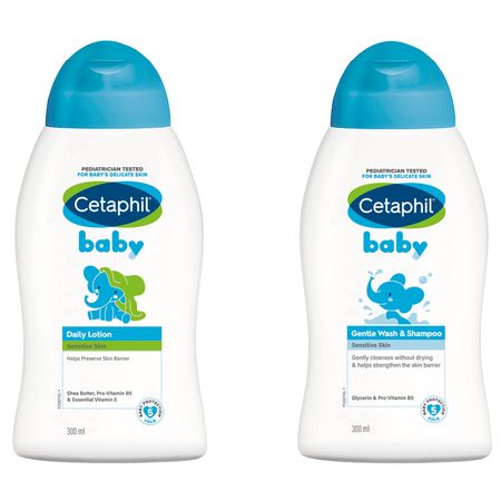 Combo Cetaphil Baby Shampoo + Locion X 300 Ml