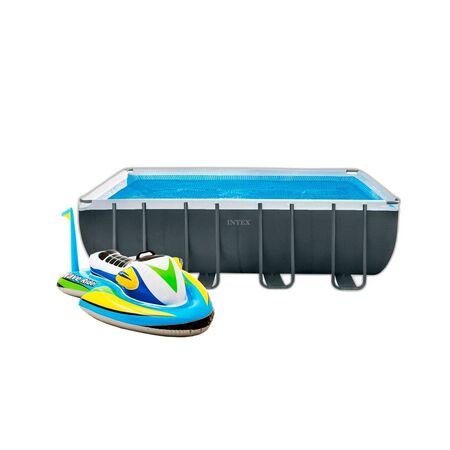 Combo Pileta Intex Ultra Frame 17203L 549x274x132cm + Flotador Moto Agua