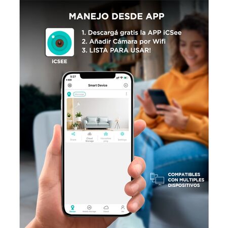 Cámara de Seguridad IP GADNIC Visión Nocturna HD Control por App