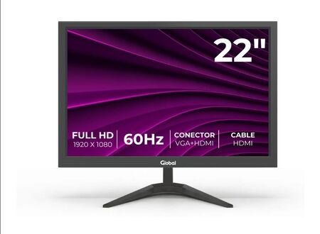 MONITOR ODICINA 22" 60HZ FULL HD BASE EN V GLOBAL ELECTRONICS (MONI-OFFICE-21.5IFHD)
