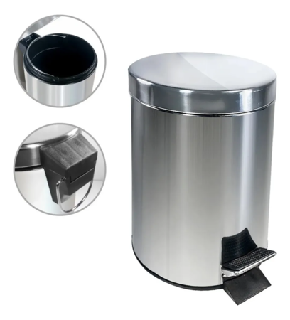 Cesto de Basura con Pedal Ezego Inox 5L RM16
