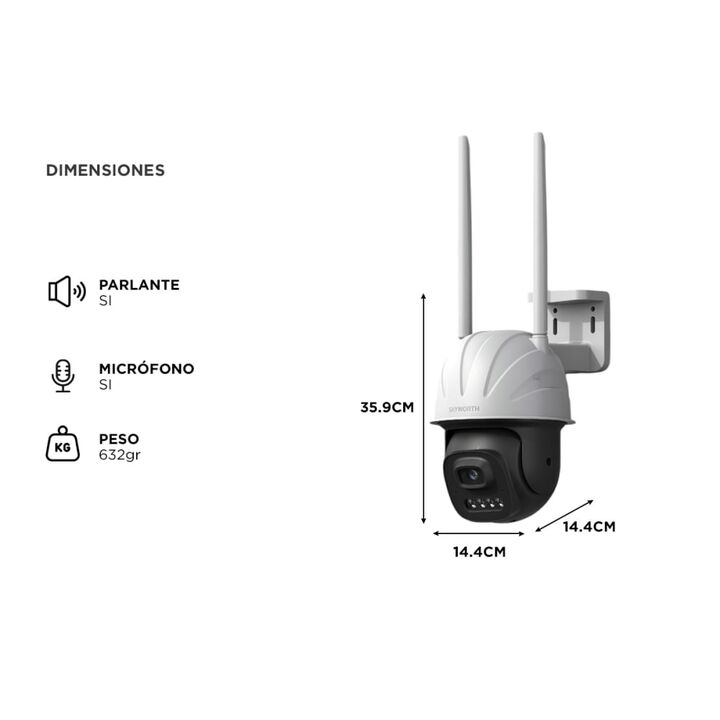 Cámara de Seguridad Skyworth Dual Light 4MP WiFi Exterior/Interior IP66 Con Visión Nocturna - Vista 5