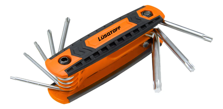 Juego De 8 Llaves Torx Plegables Lusqtoff L6958 Tipo Navaja Naranja