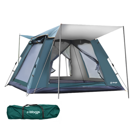 Carpa Autoarmable Maxima Ventilación Waggs 4 Personas Verde