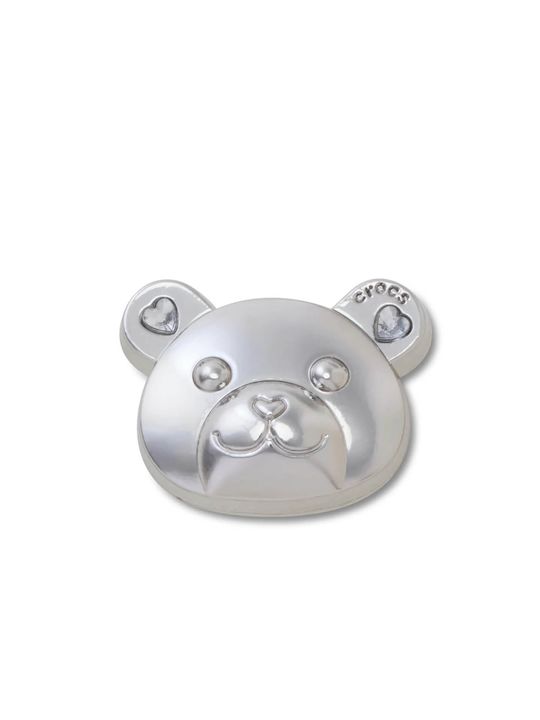 Jibbitz Crocs Indie Silver Bear Unisex Moda Gris - Vista 1